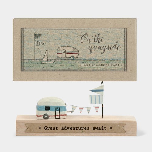 Quayside caravan ornament - caravan, mini