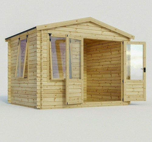 Log cabin garden office - log,