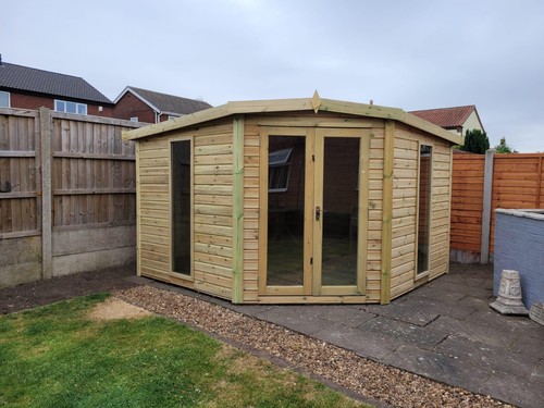 10x10 corner house summerhouse - house,