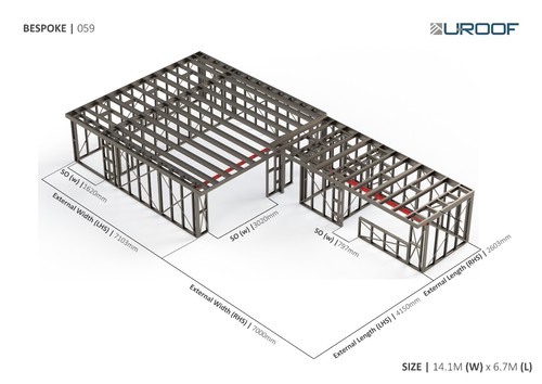 Shaped garden room - garden,