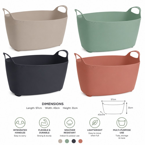45l flexible garden tub - 45l,