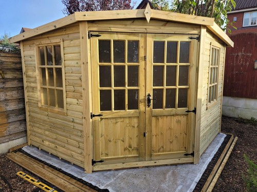 6x6 corner house summerhouse - house,