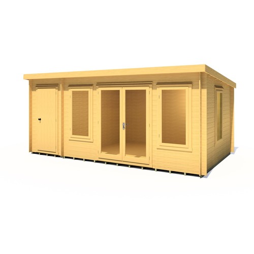 Log cabin garden office wood - cabin,