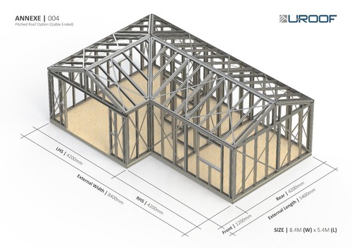 Steel frame annexe garden - steel,